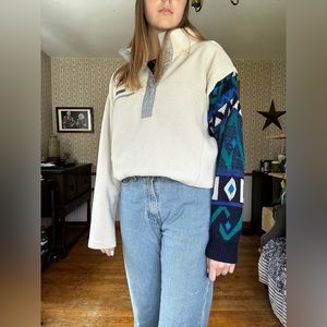 Upcycled men’s Columbia sherpa pullover